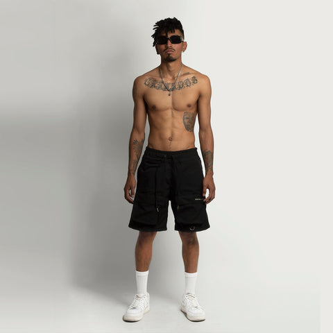 MB Black Cargo Shorts